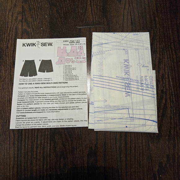 Kwik Sew Shorts size XS to XL - Picture 4 of 5